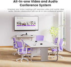 NEARITY 2K Conference Room Camera System, 2X Scalable Conference Speakerphones, POE Daisy Chain, Noise Suppression, PTZ Webcam w/Optical Zoom for Video Conferencing/Streaming in Small to Medium Rooms