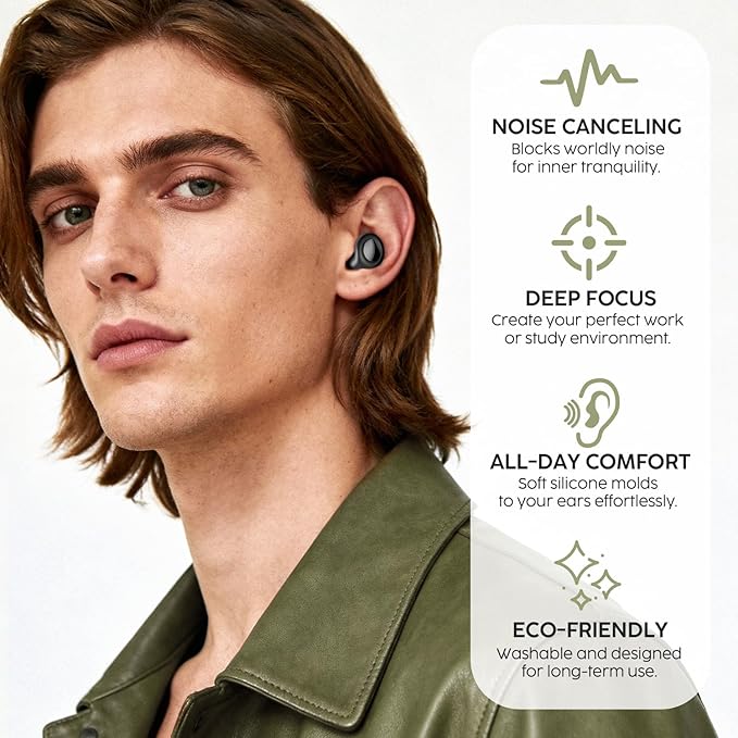 ProSeries Sleep Earplugs - 45dB Highest SNR Noise Cancelling Ear Plugs for Sleeping, Side Sleepers - Ultra Soft Reusable Silicone Hearing Protection for Snoring, Travel, Concerts & Noise Sensitivity