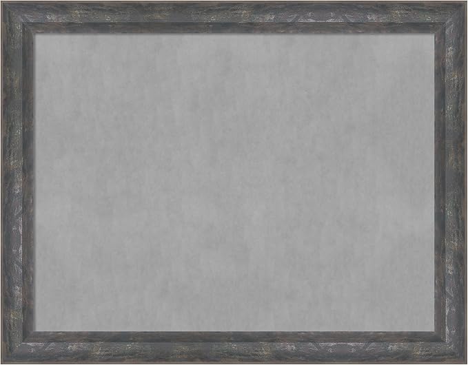 Amanti Art Grey Framed Magnetic Board 21x27 Medium Vision Board for use with Magnets, 100% Metal Sheet to Display Items as Office Decor or for Home Organization in mudroom, Kitchen or Kids Room