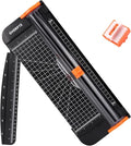 A4 Paper Cutter -12 Inch Paper Trimmer with 2pcs Replacement Blades with Safeguard Side Rulerfor Cut Gift Card,Coupon,Label, Cardstock,Photo
