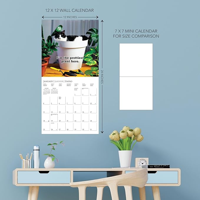 Graphique 2026 Nuthin' But Trouble Wall Calendar | 12” x 12” | Thick Paper | Home & Office Organizer | Large Monthly Grid | 3 Languages & Marked Holidays | 4 Month Preview Page for 2027