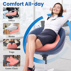 CushZone Seat Cushion, Memory Foam Office Chair Seat Cushion for Office Chairs/Car/Long Trip/Desk Chair/Gaming, X-Large Size for Sciatica & Hip & Tailbone Pain Relief, Sciatica Support (Pink)