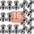 16 Pcs Fridge Magnets, Small Strong Magnetic Push Pins, Black Whiteboard Magnets for Locker, Kitchen Decor and Accessories, Office, Classroom Organization, Great Christmas Gifts for Men Women