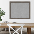 Amanti Art Grey Framed Magnetic Board 22x26 Medium Vision Board for use with Magnets, 100% Metal Sheet to Display Items as Office Decor or for Home Organization in mudroom, Kitchen or Kids Room