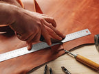 Metal Ruler with Cork Backing, 12 Inch Stainless Steel Rulers 12 Inch Metal Ruler 2 Pack- Imperial and Metric - Non-Slip Prevent Ink Leakage - for School Office Engineering Tools