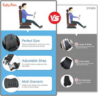 Lofty Aim Memory Foam Lumbar Support Cushion Relieves Lower Back Pain Car Seat Office Chair and Wheelchair Back Pillow with Breathable 4D Mesh Black