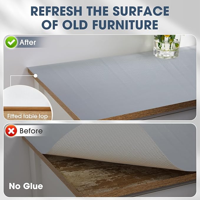 ALIUNI Drawer and Shelf Liner, Non-Slip Kitchen Cabinet Liners Non-Adhesive Thick Strong Grip Waterproof Washable Mats Protect Dresser Shelves Cupboard Bathroom Cabinets, Pure Gray, 12 in X 30 FT