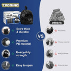 55-60 Gallon Trash Bags Heavy Duty 2.1 Mil - 39''x55'' 100 Count Extra Thick Black Garbage Bags Unscented Strong Huge Can Liners for Construction Industrial Yard Outdoor Commercial