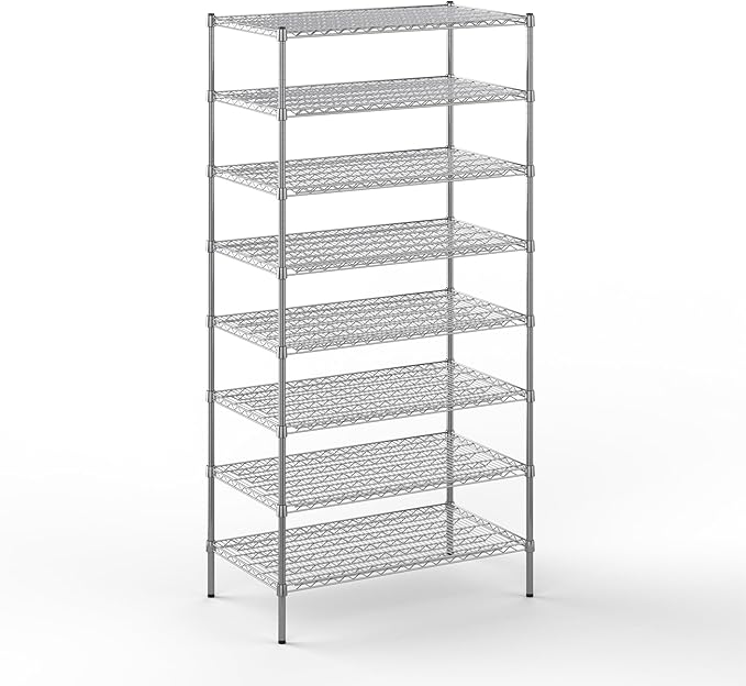 Regal Altair 24" Deep x 42" Wide x 86" Height Wire Shelving Kit | 8-Tier | NSF Commercial Storage Rack Unit