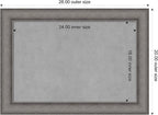 Amanti Art Grey Framed Magnetic Board 20x28 Medium Vision Board for use with Magnets, 100% Metal Sheet to Display Items as Office Decor or for Home Organization in mudroom, Kitchen or Kids Room
