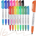 Affisure Permanent Markers, Ultra Fine Point Markers Set,16 Assorted Colors Work on Wood, Plastic, Paper, Metal, Stone, Glass for the Artist、Kids、Adult, 16 Count