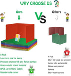 8 Pack Colorful Privacy Floders for Student Desks - Durable Plastic Erasable - Testing Dividers for Classroom - Easy Clean Privacy Shields for Student Testing Desk dividers- Includes Extra Labels