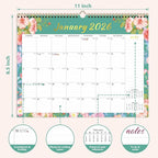 2026 Wall Calendar, Monthly Wall Calendars, Jan 2026 - Jun 2027, Desk Planner (8.5" x 11"), Hanging for Home, School, Office Supplies