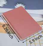 Yansanido Spiral Notebook, 4 Pcs 4 Color A5 Thick Plastic Hardcover 7mm College Ruled Paper 80 Sheets (160 Pages) Journal for School and Office Supplies (4 Pcs A5)