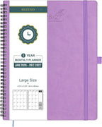 BEZEND Monthly Planner 2026-2027 (Spiral-8.5" x 11") 2 Year Calendar Book with Note Pages - Jan 26 to Dec 27-120 GSM Paper, Inner Pockets, Laminated Tabs, Vegan Leather Softcover - Lavender