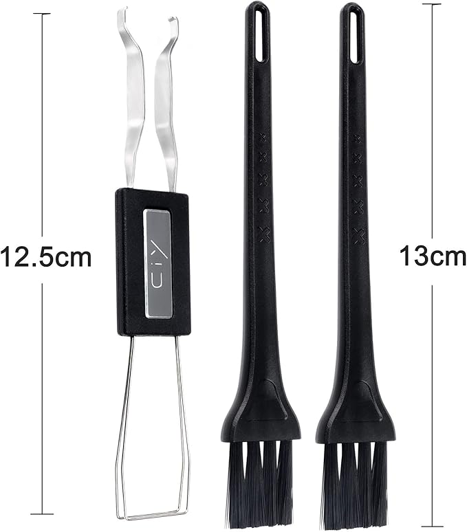 New Fashion Kingdom Keycap Puller Switch Puller Stainless Steel Keycap Removal Tool with 2 Pcs Keyboard Cleaning Brush for Mechanical Keyboard