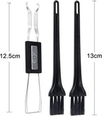 New Fashion Kingdom Keycap Puller Switch Puller Stainless Steel Keycap Removal Tool with 2 Pcs Keyboard Cleaning Brush for Mechanical Keyboard