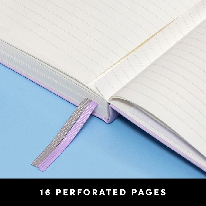 PAPERAGE Lined Journal Notebook, (Navy), 252 Pages, Medium 5.6 in x 8 in - 100 GSM Thick Paper – Hardcover Journaling Notebook for Work, School & Note Taking