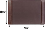 DACASSO Leather Desk Pad with Side Rails - Luxury Leather Desk Blotter for Writing - Executive Desk Surface Protector - (Chocolate Brown, 25.5 x 17.25”)