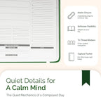 Panda Planner Pro A4 Daily Planner 2026 – 6 Month Undated Daily Productivity Planner with Large 8.5x11 Layouts, Weekly & Monthly Calendar Planner, Goal Tracker, Habit Tracker & Time Management Organizer – Dark Green