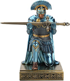 HDMbigmi Centurion Cloak Warrior Knight Pen Holder Mobile Phone Stand Desk Organizers and Accessories as Gift for Office and Home (Blue)