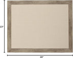 DesignOvation Beatrice Framed Linen Fabric Pinboard, 23x29, Rustic Brown