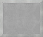 Amanti Art Silver Framed Magnetic Board 47x55 Oversize Vision Board for use with Magnets, 100% Metal Sheet to Display Items as Office Decor or for Home Organization in mudroom, Kitchen or Kids Room