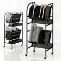 tonchean 20 Device Laptop Charging Cart, 2 Tier Open Charging Station for Laptops Tablet and Chromebook, Office and Classroom Mobile Charging Cart Open Charging Cart with Cable Management