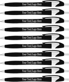 SyPen Personalized Pens With your Custom Logo or Text-500 Pack Bulk-for Businesses, Parties, and Events, Custom Printed Slim Ballpoint Click Pens, Black Barrel Color, Black Ink