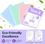 BinderX Extra Durable 3 Ring Binder, Round Ring 1 Inch Binders, Fits 175 Sheets of 8.5x11 Paper, Customizable View Cover with Inside Pockets, Cute 1" Binder, School Supplies for Girls, Green