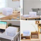 COSICS Photo Storage Box 5" x 7", Extra Large Transparent Plastic Photo Organizer Craft Keeper with 6 Inner Case for Cards, Pictures, Stamps, Stickers, Seeds, Office Supplies