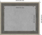 Amanti Art Grey Framed Magnetic Board 21x25 Small Vision Board for use with Magnets, 100% Metal Sheet to Display Items as Office Decor or for Home Organization in mudroom, Kitchen or Kids Room