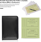 ENGPOW Fireproof File Folder Fireproof Fire and Water Resistant Money Document Bag with A4 Size 13 Pockets Zipper Closure Non-Itchy Silicone Coated Portable Filing Organizer Pouch(14.3" x 9.8")