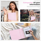 Ospelelf Leather Mini Binder Vintage Hardcover 2 Inch Rings, Professional Small 3 Ring Binders Organizer Suitable for 5.5" x 8.5" Documents, Binder Dividers with Tabs, Pink