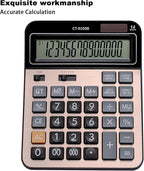HIHUHEN Large Computer Electronic Calculator Counter Solar & Battery Power 14 Digit Display Multi-Functional Big Button for Business Office School Calculating (HY-9200B)
