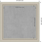 Amanti Art Silver Framed Magnetic Board 24x24 Medium Vision Board for use with Magnets, 100% Metal Sheet to Display Items as Office Decor or for Home Organization in mudroom, Kitchen or Kids Room