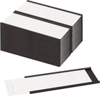 LLPT Magnetic Label Holder 4” x 1.6” 26 Packs C Channel White Paper Cards Protective Film Strong Removable for Shelf White Board Toolbox Metal Wall Cabinet Drawer(MH41626)