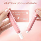 Nicpro 6 Pack Rotary Retractable Erasers, Soft TPE Rubber Twist Large Pencil Erasers in Cute Macaron Colors, Clean-Erasing Eraser for Kids & Students, School Office Supplies Stationary Set