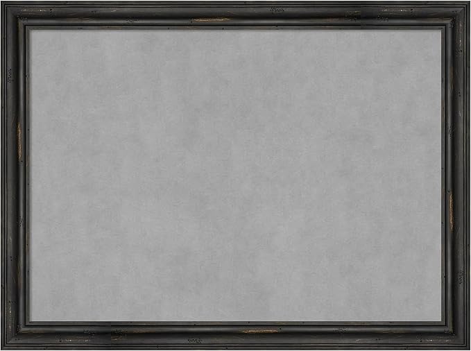 Amanti Art Black Framed Magnetic Board 23x31 Medium Vision Board for use with Magnets, 100% Metal Sheet to Display Items as Office Decor or for Home Organization in mudroom, Kitchen or Kids Room