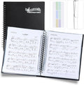 Piano Sheet Music Folder Organizer: 40 Plastic Sleeves Display 80 Pages Spiral Music Binder Organizer - Size Letter 8.5 x 11 Storage Folder for Choral Band Orchestra Choir (Black)