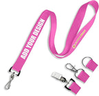Wristband Bros Custom Lanyards For ID Badges, Keys & More | Add Text & Logos | Choose Your Attachment | Bulk Quantities For Events