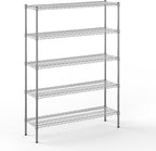 Regal Altair 14" Deep x 48" Wide x 64" Height Wire Shelving Kit | 5-Tier | NSF Commercial Storage Rack Unit
