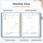 SUNEE 2026 Planner 8.5" x 11" – Dated Productivity Planner for Time Management - Daily,Weekly & Monthly Planner to Achieve Goals - Planner 2026 dated from January 2026 – December 2026,Grey Blue