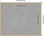 Amanti Art Silver Framed Magnetic Board 36x44 X-Large Vision Board for use with Magnets, 100% Metal Sheet to Display Items as Office Decor or for Home Organization in mudroom, Kitchen or Kids Room
