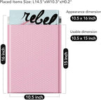 Fuxury Bubble Mailers 10.5x16#5 Light Pink,Self Seal Strong Adhesive Poly Padded Envelopes,Waterproof Bubble Mailing Envelopes,Cushioning Packaging Bags for Books,Clothes, Makeup Supplies 250 Pack