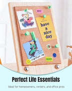 Uniclife 200 Pcs Thumb Tacks for Wall, Green Push Pins for Bulletin Board & Cork Board, Decorative Push Pins, Cute Thumbtacks Hooks Set for Pictures, Photos, Art & Decor, 5 Styles