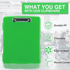 Sooez Clipboard with Storage, High Capacity Nursing Clip Board 8.5 x 11 with Pen Holder & Low Profile Clip, Plastic Clipboards Case Box, Teacher Must Haves School Office Supplies,Letter Size/ A4