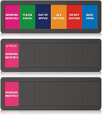 2PK Office Door Signs 6 Options Do Not Disturb, Please Knock, In A Meeting, Out Of Office, Working Remotely Back Soon Privacy Slider Sign for Meeting & Conference Room