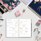 GNL 2026 Planner, Weekly ＆ Monthly Planner 2026, JAN. 2026 – DEC. 2026, 6.4" x 8.3" Monthly Agenda Planner with Tabs, Waterproof Flexible Cover, Spiral Binding, Double-sided Pocket, Bookmark, Purple