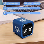 GuDoQi Multi-Function Cube Timer, 5/10/30/60 Min & Custom Count Down, Included Pause & Resume Feature, Silent, Vibrate & Adjustable Sound Alarm for Productivity in Tasks,Study & Kitchen, Classic Blue